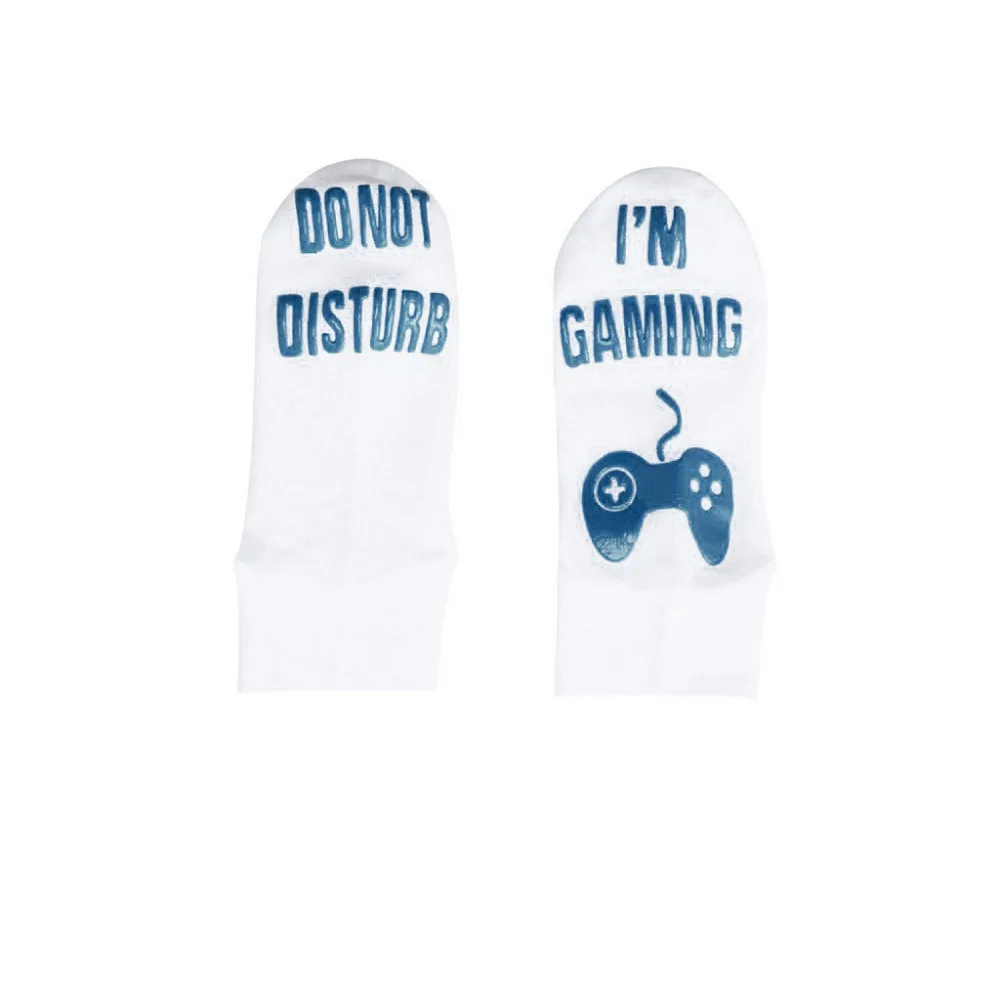 Men Unisex ɽo Not Disturb' Great Gamer Gift Letter Funny Short Socks fashion socksshort men sockscalcetines hombre invierno | Мужская