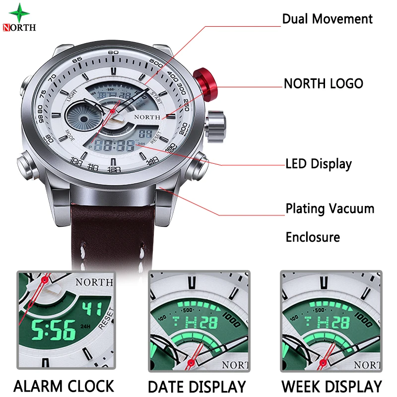 спортивные водонепроницаемые мужские часы аналогоцифровые|men ceramic watch|men watchwatches