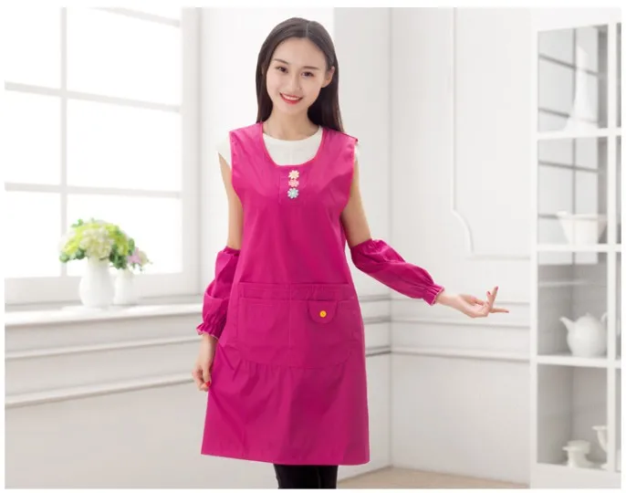 1 шт. новые удобные женские водонепроницаемые Кухонные фартуки для домохозяек с