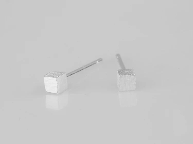 2017 новые поступления серебряного цвета кубические Коробочные серьги для женщин