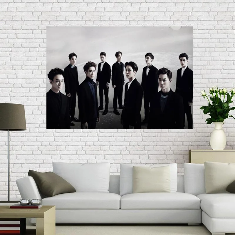 Холщовый постер KOPO EXO 60x9 0 см ткань настенный печать шелковая | Дом и сад