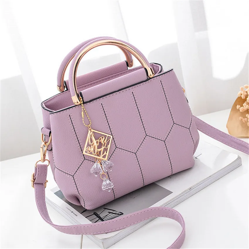 Лаванда Для женщин сумки из натуральной кожи Sac основная Femme scarteras Mujer De Hombro De Marca Famosa - Цвет: Лаванда