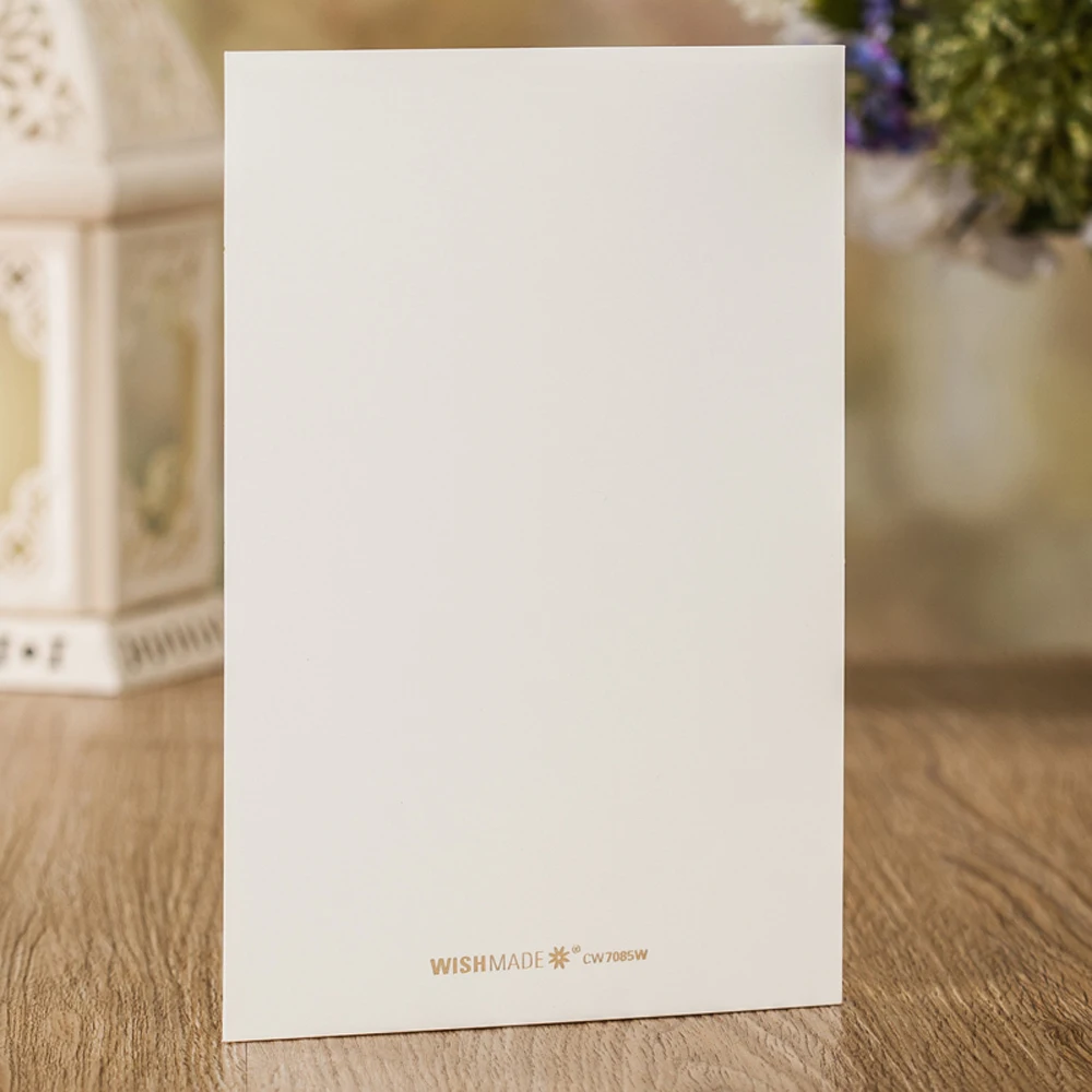 

WISHMADE Laser Cut Wedding Invitations Cards With Butterfly Hollow Flora Design for Engagement Bridal Shower 100pcs/lot CW7085W