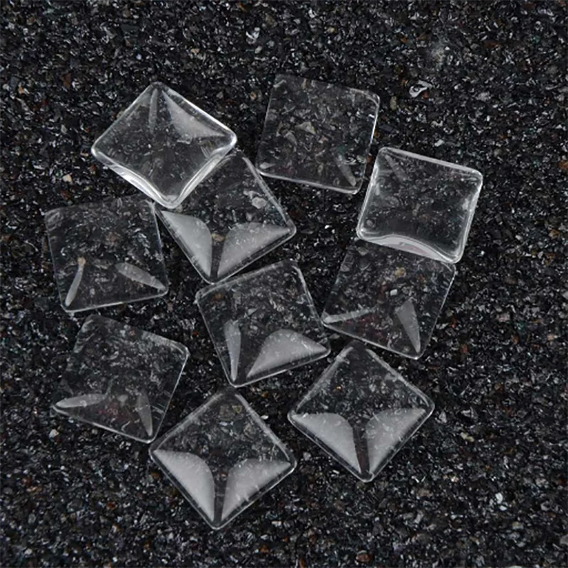 

50pcs/lot 10mm Handmade Square Domed Glass Cabochon Accessories Jewelry