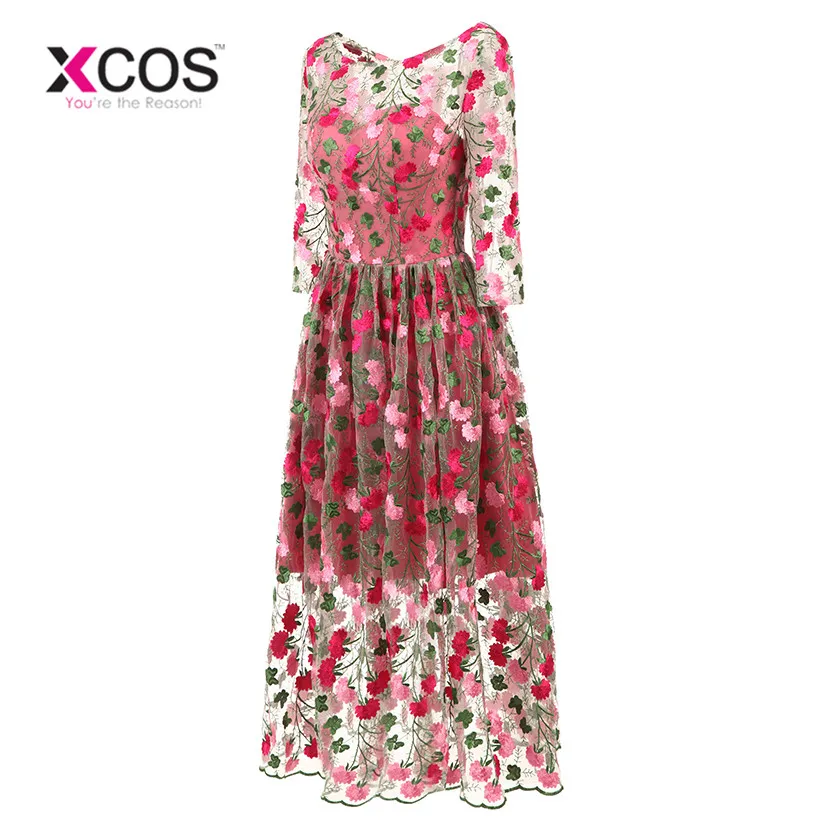 XCOS Robe De Soiree 2018 элегантное платье с вырезом &quotлодочка&quot Роскошная вышивка