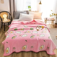 avocado high quality thicken plush bedspread blanket 200x230cm high density super soft flannel blanket for the sofabedcar