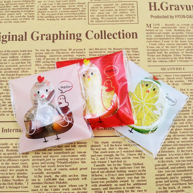 100 шт./лот пластиковый прозрачный целлофановый конфетный Подарочный мешок для