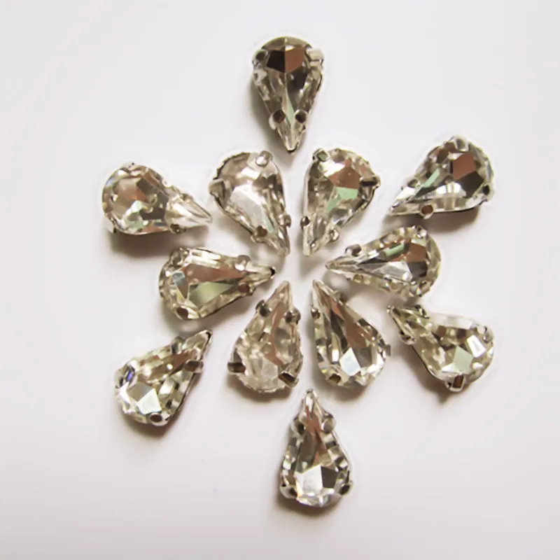 Плоское стекло стразы DR Loose Стразы 8 мм белые камни для платья 100 шт. Швейные