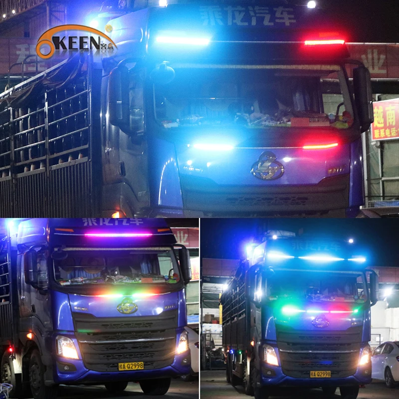 OKEEN водонепроницаемый гибкий автомобильный багажник RGB Светодиодная лента 24 в