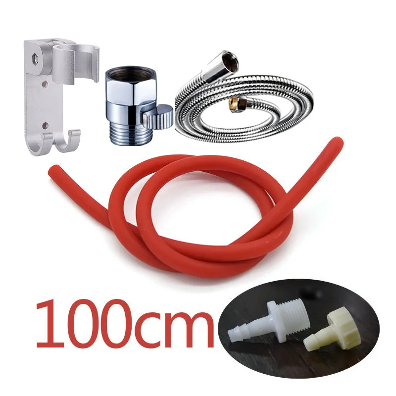 FX-121C-100redset4 Modun силиконовая клизма Анальная трубка моющая клизма Очищающая Биде Душ Limpeza Анальный Душ Ducha Анальная мойка биде клизма шланг - Цвет: FX-121C-100redset4