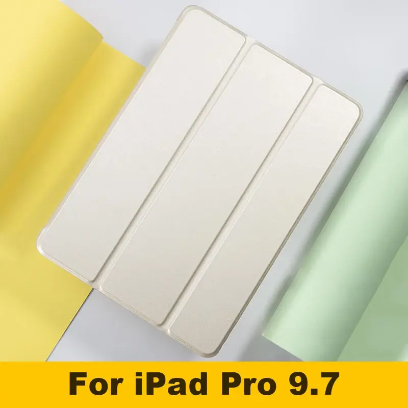For Pro 9.7 Gold Тонкий кожаный силиконовый чехол для Apple iPad Pro 11 для iPad Pro 10,5 Умный Магнитный чехол для iPad 9,7 Funda Coque - Цвет: For Pro 9.7 Gold