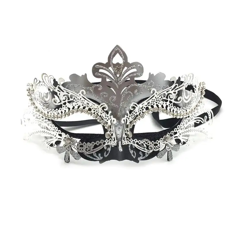 silver Новые бисероплетенные женские вечерние Маскарадная маска для девочек Рождество Хэллоуин венецианские костюмы Карнавал неузнаваемые маски вечерние принадлежности - Цвет: silver