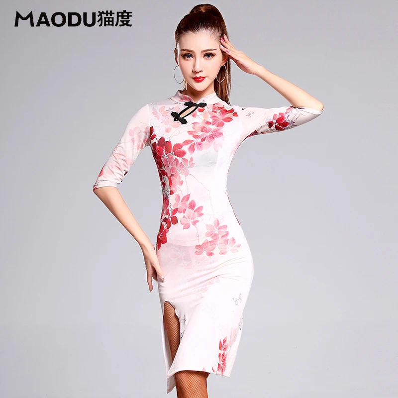 Лимитированный Топ 2017 года модное платье для латиноамериканских танцев женское