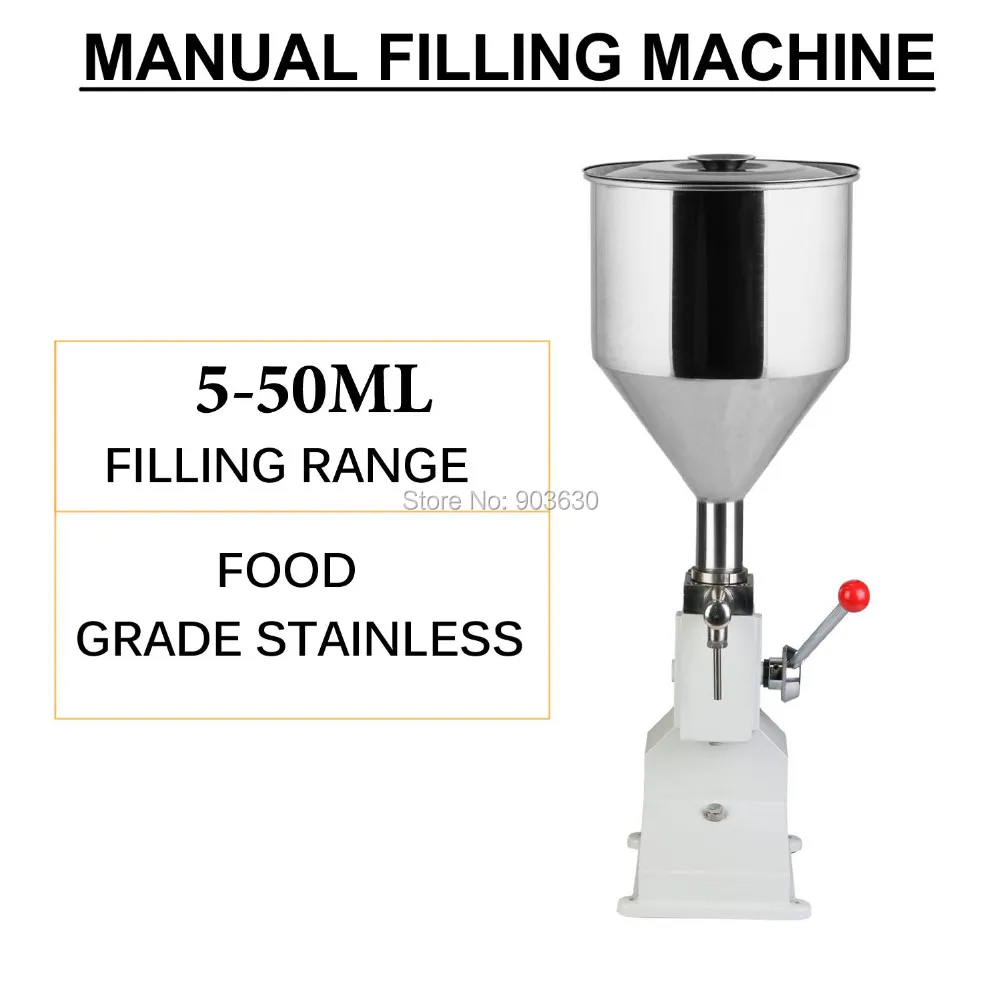 Facotry Price A03 Manual Cream Paste Filling Machine 5-50ml , Manual Liquid Bottle Filler Machine For Paste Shampoo Cosmetic