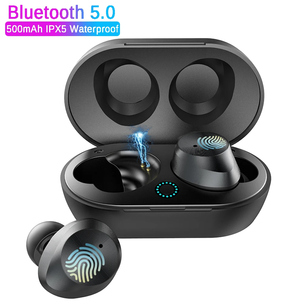 Touch Bluetooth 5 0 наушники вкладыши бинауральные TWS гарнитура IPX7 музыкальный наушник