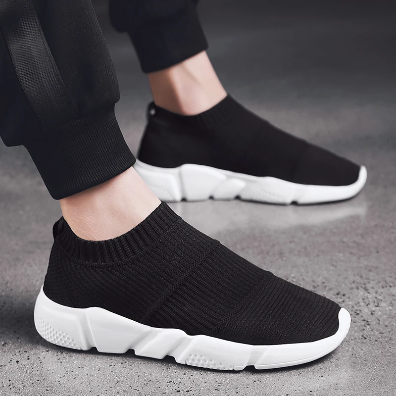 2019 Men Loafers Fashion Casual Shoes Summer light comfortable Sneakers Breathable Sock Slips on tenis masculino | Обувь