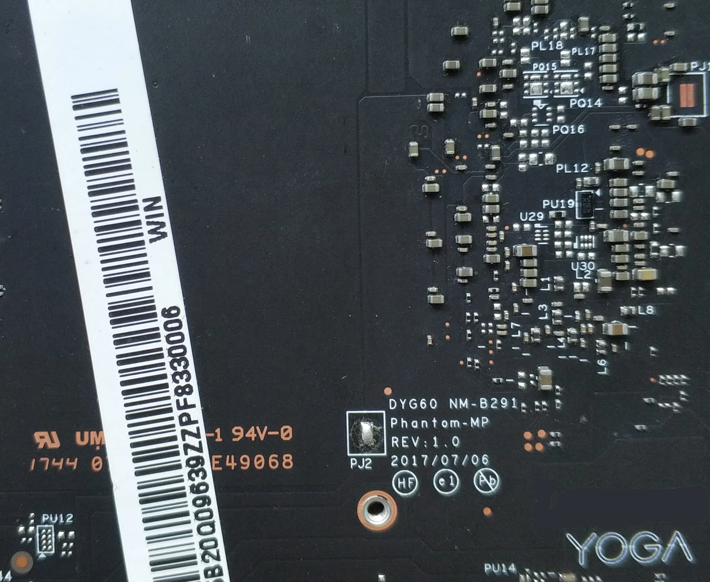 Kefu DYG60 NM-B291 для lenovo yoga 920 yoga 920-13IKB Материнская плата ноутбука 5B20Q09639 I7-8550U 8 Гб ram протестирована Оригинальная работа