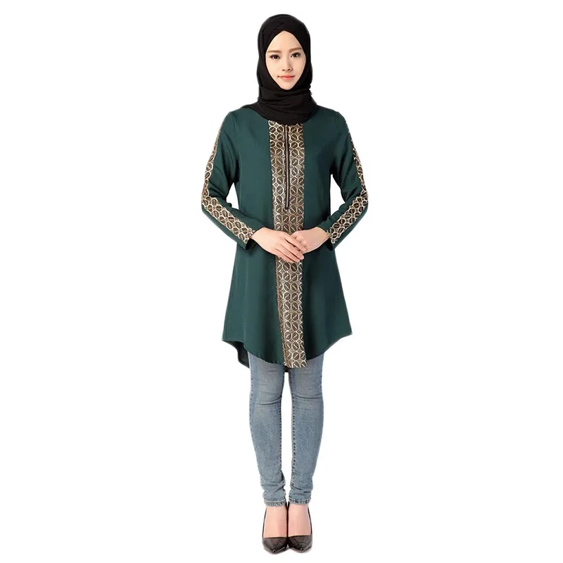 Женский кафтан средней длины с длинным рукавом|long sleeve|blouse blouseladies elegant blouses |