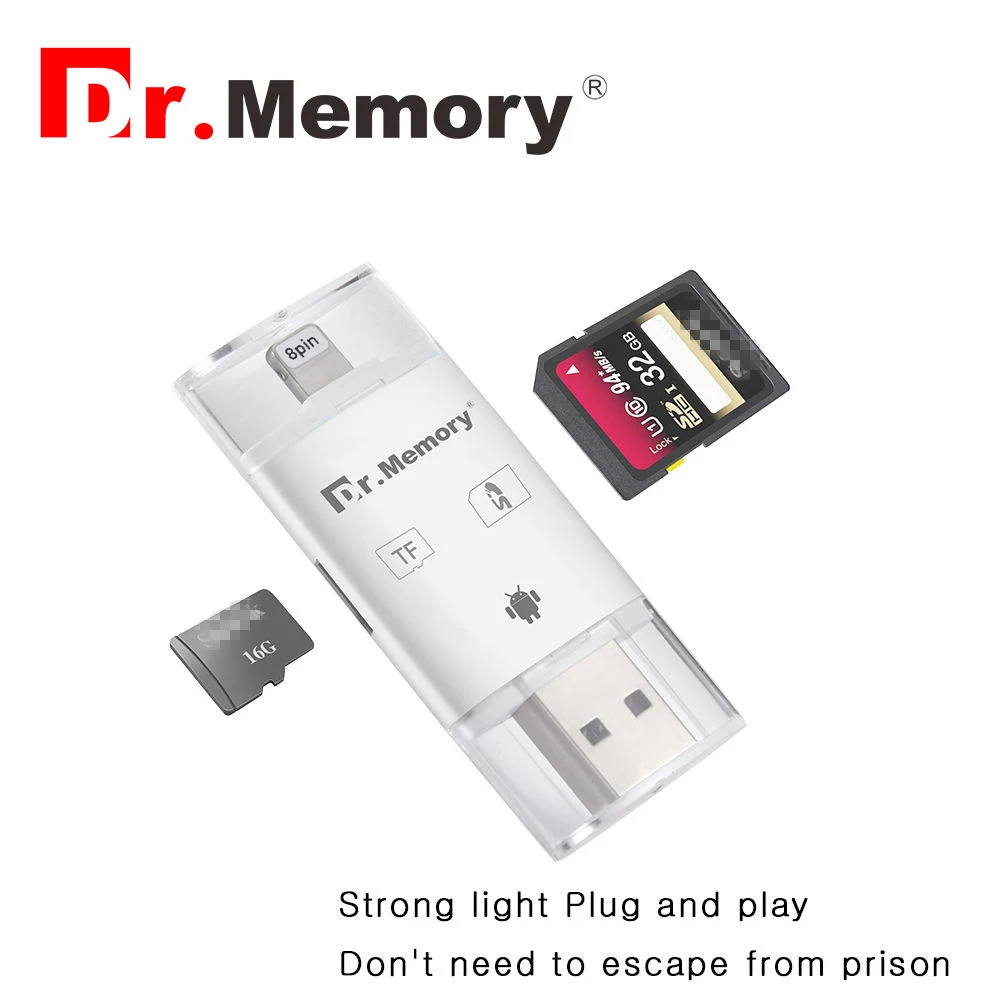 Устройство для чтения карт micro Sd Apple iphone 6s 7 plus флешка металлическое расширение