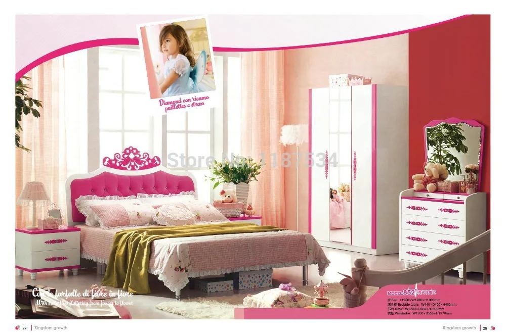 

852# Modern style children bedroom set furniture wooden bedroom furniture