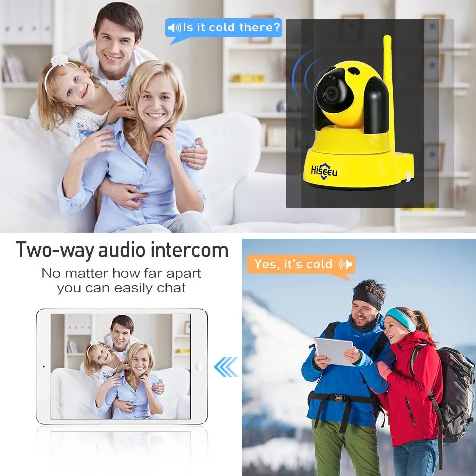 Hiseeu ip камера для домашней безопасности Wi Fi беспроводная умная собак wifi