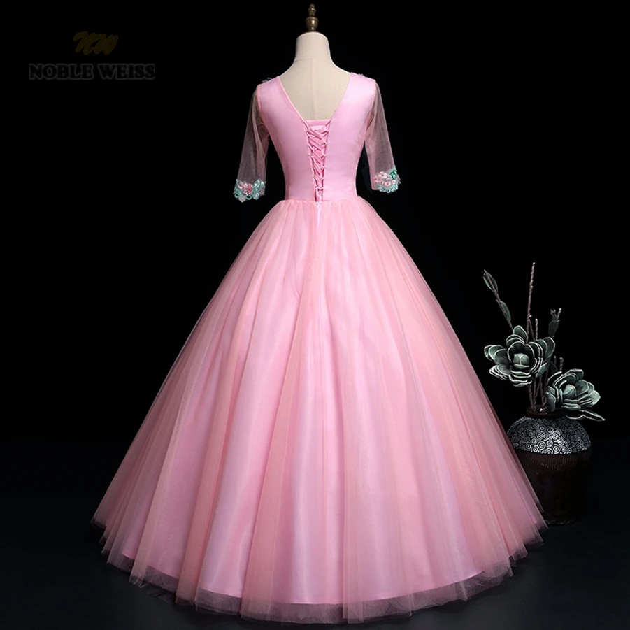 Платья для выпускного вечера с v-образным вырезом из розового тюля vestidos de festa