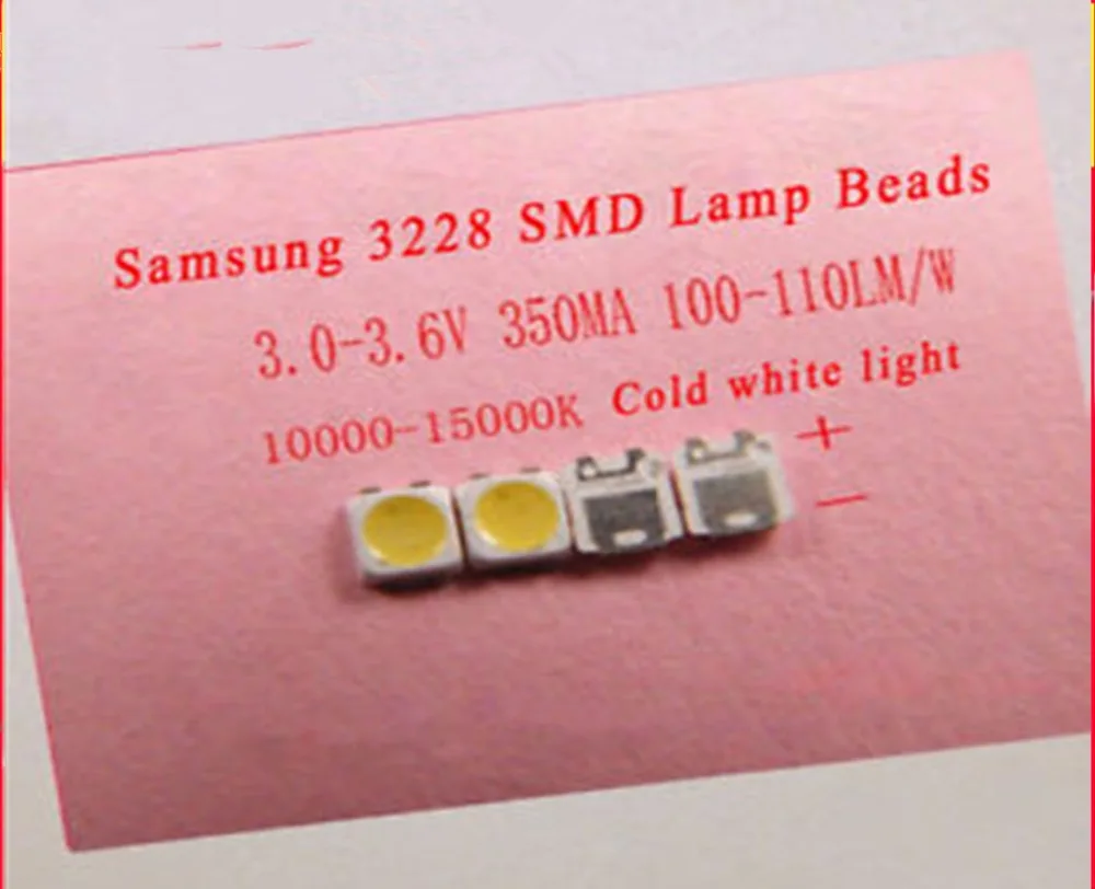 200 шт./лот для ремонта Samsung LCD TV светодиодная подсветка лампа SMD светодиоды 3228 3V