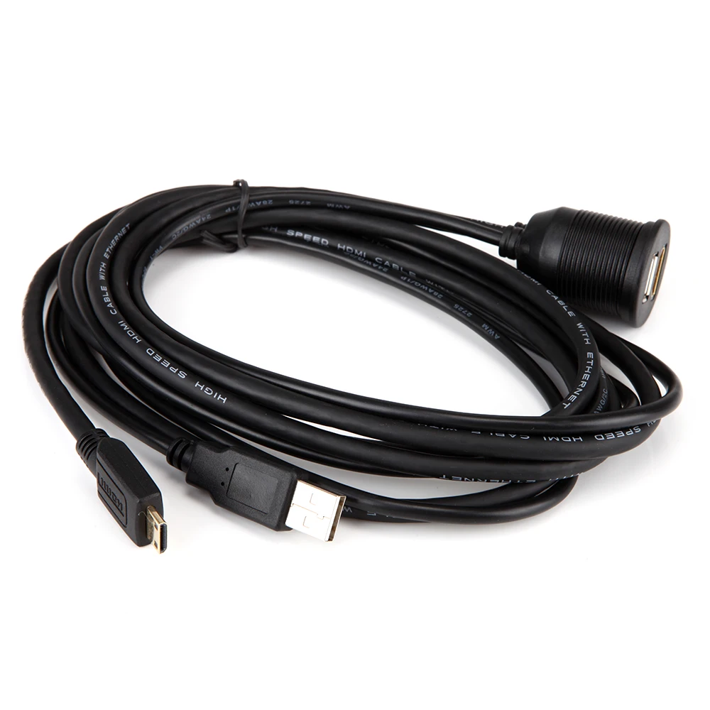 2 м автомобиля Приборная панель катера заподлицо Установка USB2.0 HDMI Mini кабель