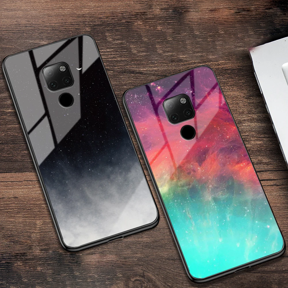 Чехол из закаленного стекла Eqvvol для Huawei Mate 20 10 Pro P20 P30 Lite Honor 9 8 P9 P10 Звездный чехол