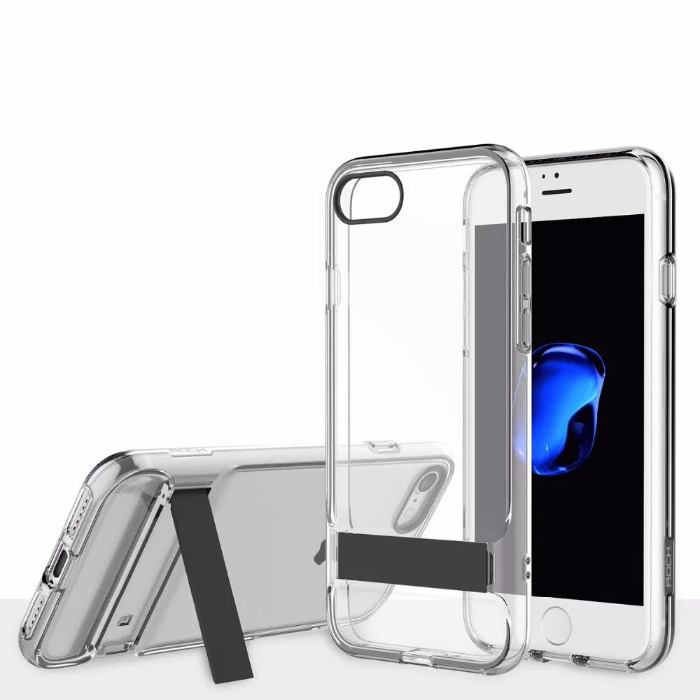 Чехол Rock для iPhone 7, 7 Plus, серия Royce, с подставкой, TPU+ PC, прозрачный чехол для телефона, для iPhone 7 Plus, чехол для телефона, роскошный