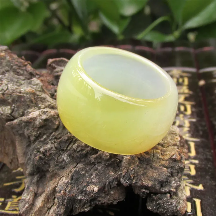 Мужские и женские модели кольцо на палец из натурального нефрита Императорского