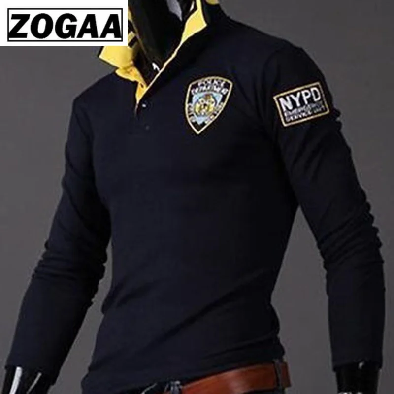 Мужская футболка поло Zogaa тонкая Повседневная рубашка с отложным воротником и