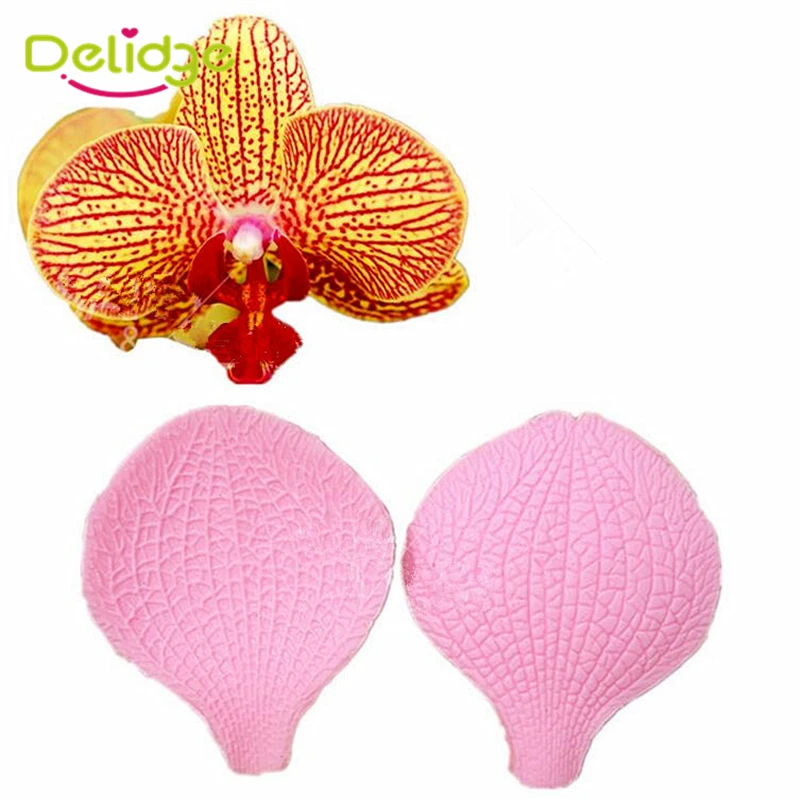 Delidge 2 шт./компл. Phalaenopsis форма для пирожных лепесток силиконовые 3D цветочные