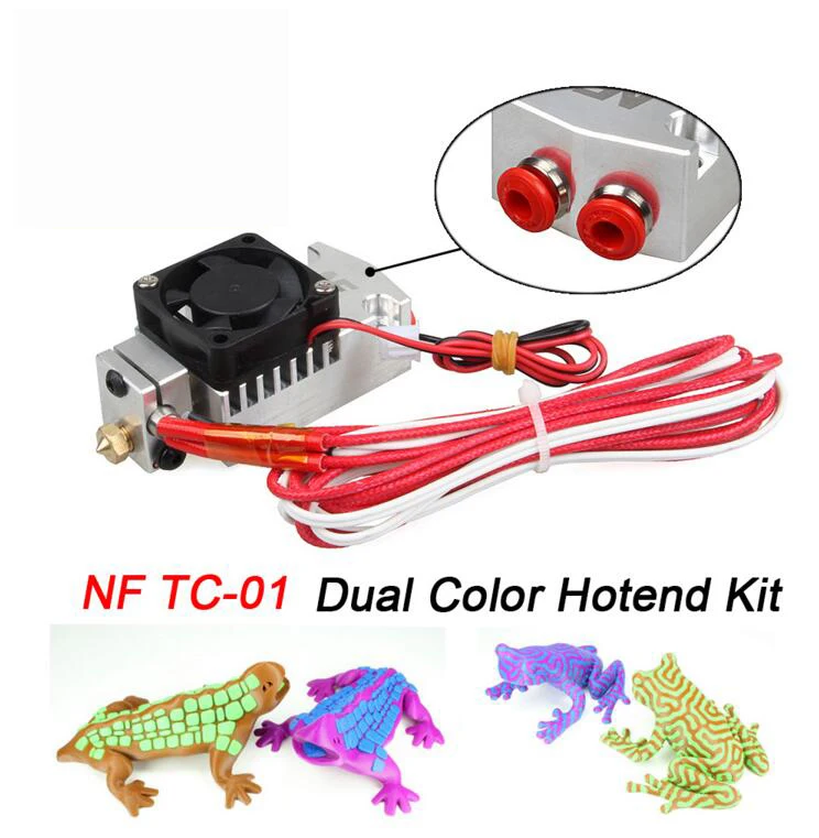 3D принтеры Запчасти Multi Цвет экструдер 2 в 1 из Hotend NF TC 01 двойной коммутации