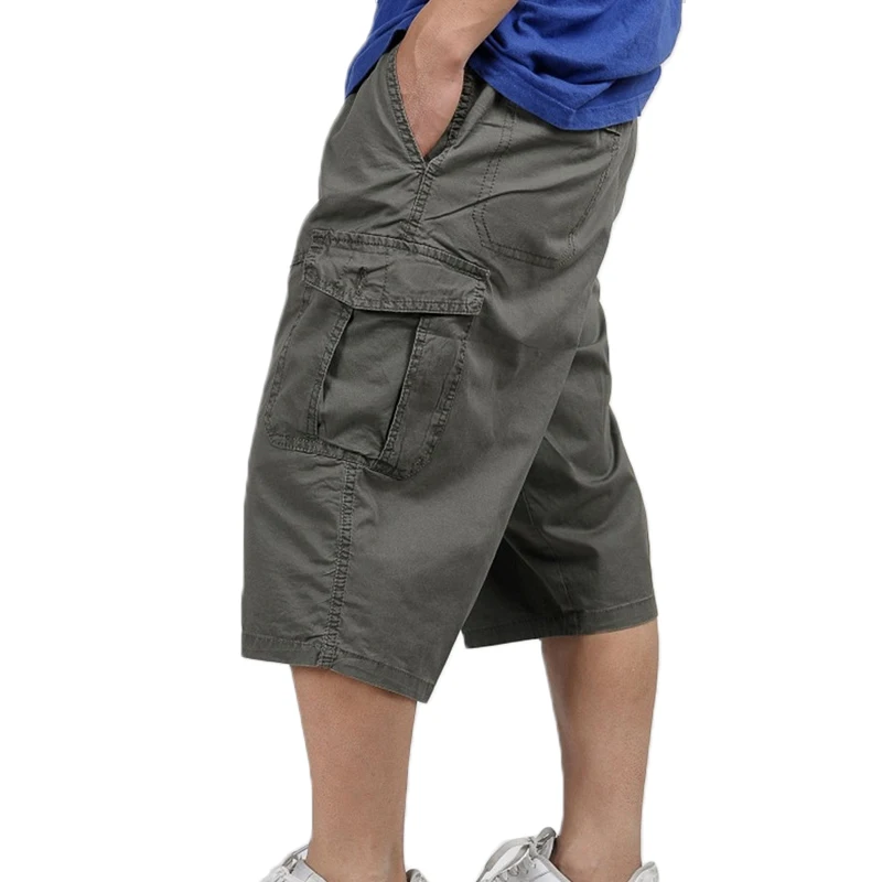 Shorts Men Loose Cargo Shorts Bermuda Masculina Plus Size 5XL 6XL Casual Capris Pocket Short Mens Cotton Sweatpants Pantalones