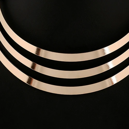 Women's Necklace Exaggerated 3 Layers Semi-Circle Statement Pendant Chain Choker 4QLN 4TS4 | Украшения и аксессуары
