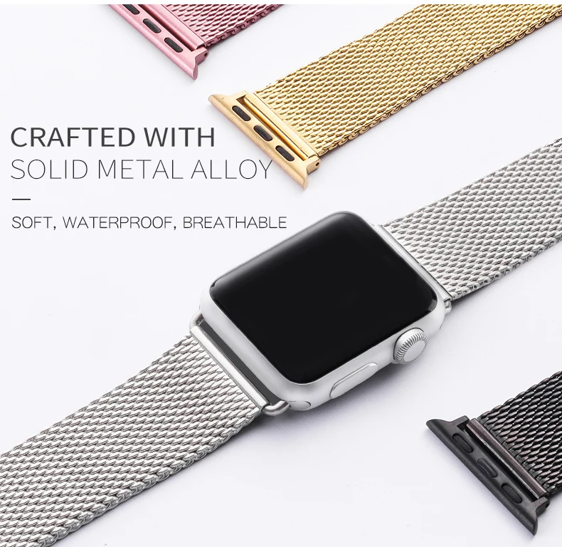 Кутить ремешок для часов, Миланская петля, ремешок для наручных часов Apple Watch, версия 1, 2, 3, 42 мм, 38 мм, версия Нержавеющая сталь ремешок для наручных часов iwatch серии 4 40 мм 44 ремень