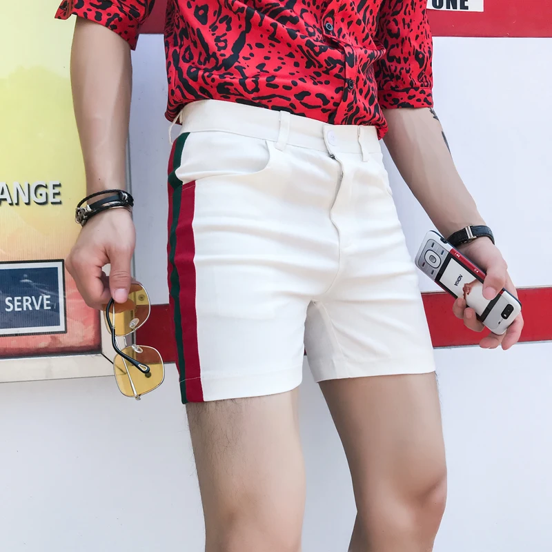 Модные повседневные мужские шорты 2019 летние корейские облегающие MensWhite Bermuda Masculina