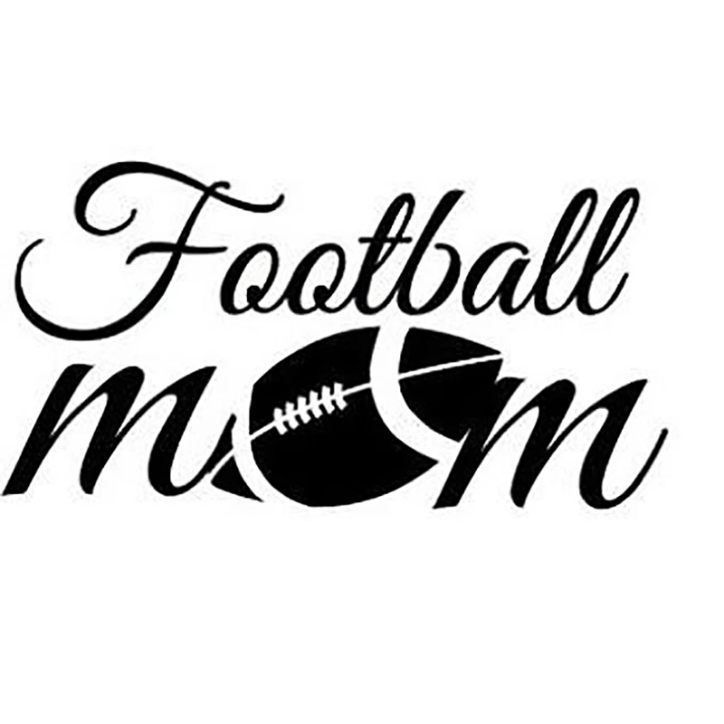

2Pcs Rugby stickers FOOTBALL MOM window Vinyl cut window decal sticker 12.5cm