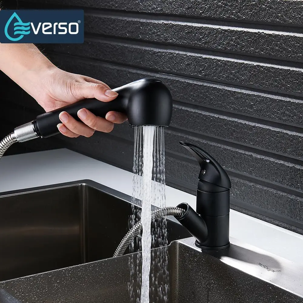 Выдвижной кухонный смеситель EVERSO поворотный на 360 градусов водосберегающий