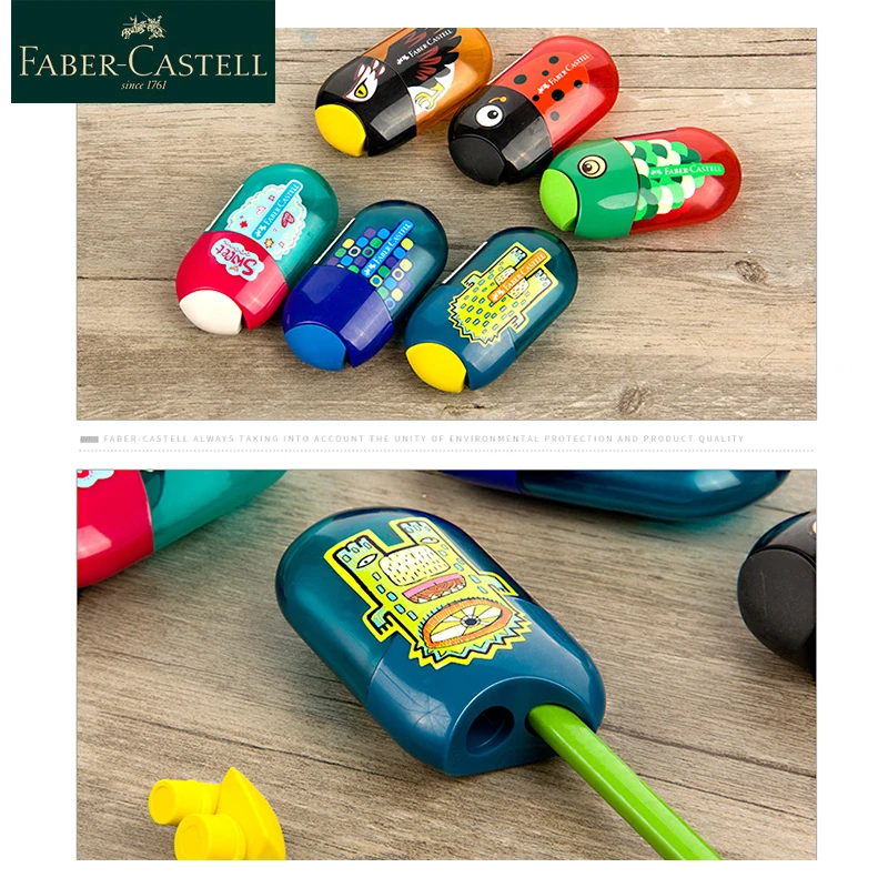 Faber Castell милый карандаш 6 цветов шаблон двойная точилка для карандашей классных