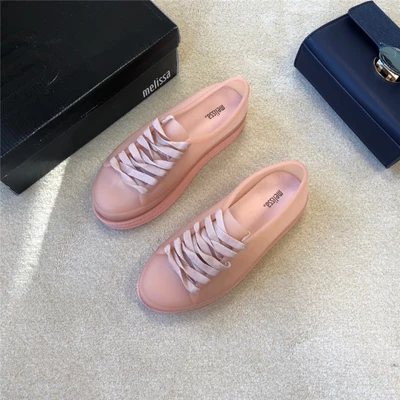 as picture color Melissa/обувь со шнурками; Новинка года; женские сандалии на плоской подошве; брендовая прозрачная обувь melissa для женщин; однотонные сандалии; женская прозрачная обувь - Цвет: as picture color