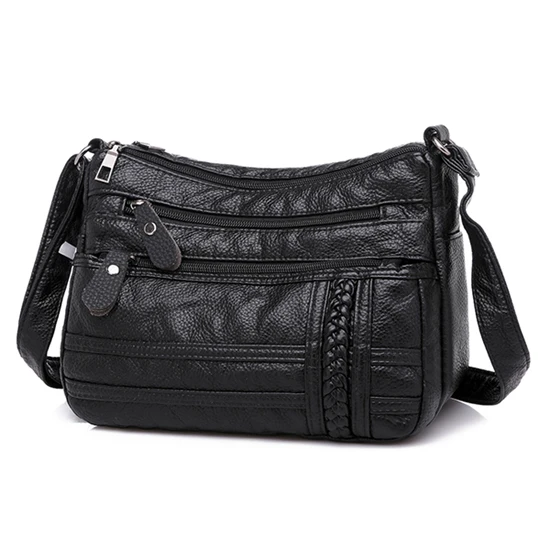 crossbody bag 2 Annmouler модная женская сумка из мягкой искусственной кожи, сумка через плечо, многослойная Сумка через плечо, качественная маленькая сумка, брендовая красная сумочка, кошелек - Цвет: crossbody bag 2