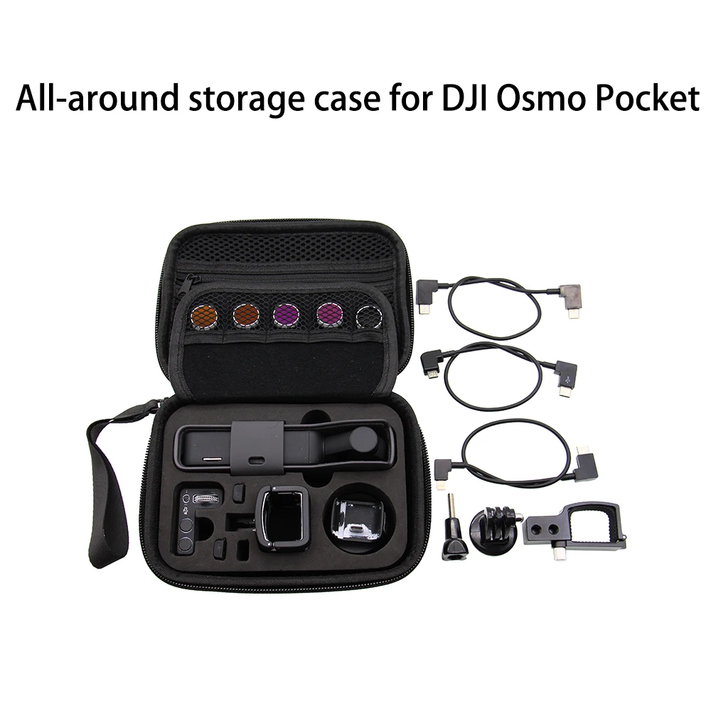 In Stock Upgrade Hardshell Osmo Pocket Filters Accessories Storage Case for DJI Handheld Gimbal Portable Bag | Электроника