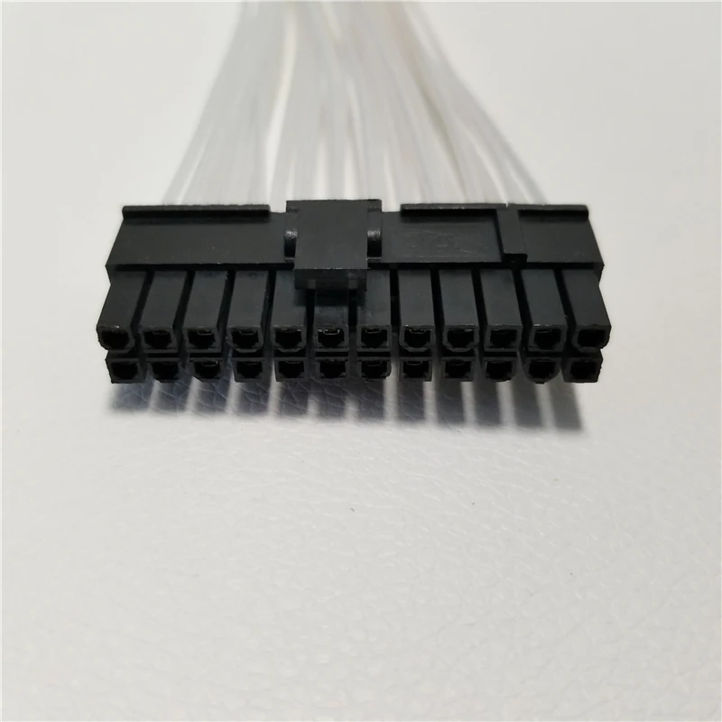 Шасси питания 24Pin ATX материнская плата 24p Серебряный удлинитель Кабель Шнур