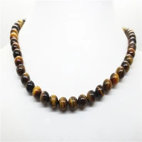 tiger eye chokers necklaces for women natural crystal quartz beads necklace summer jewelry statement
