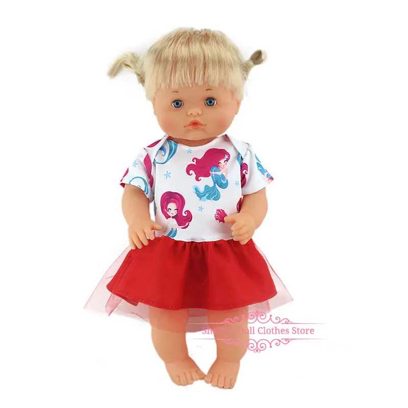 15 Новая модная одежда подходит 40 см 41 см Nenucos кукла Nenuco Ropa su Hermanita фиолетовая футболка с длинными рукавами в фиолетовый горошек штаны с шапочкой - Цвет: 15