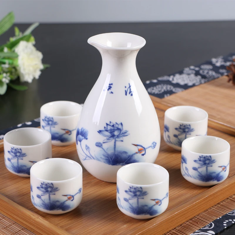

Ceramic set Yellow Wine pot cup of cup liquor small Qing special offer wine beautiful men gift