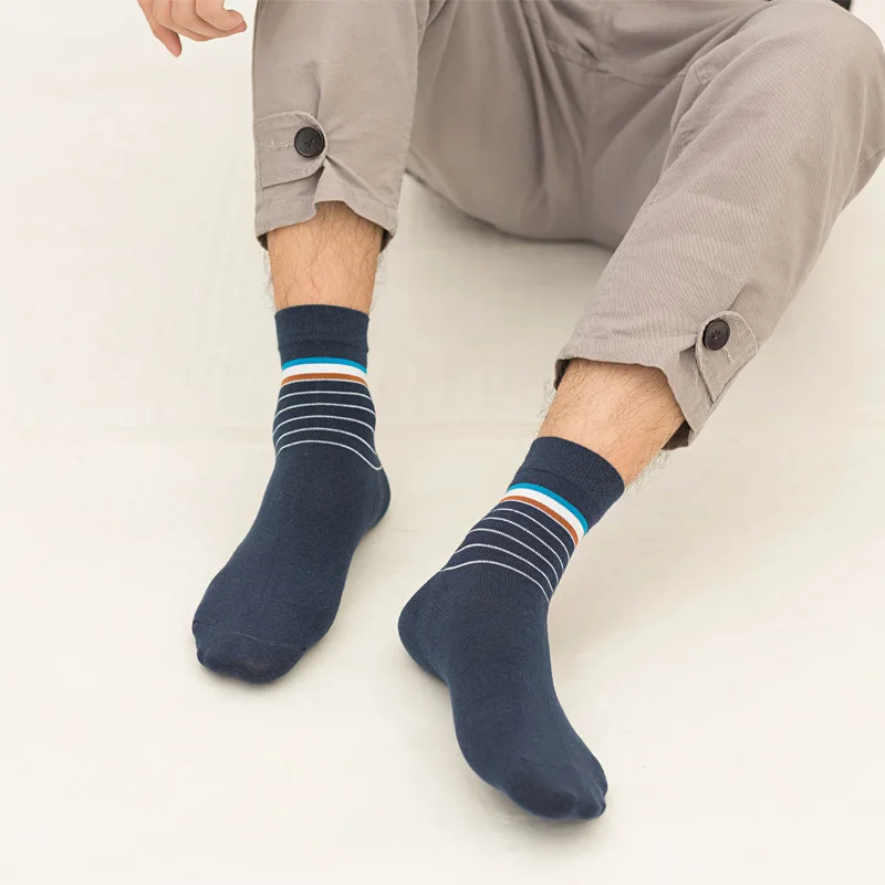 5 парт/лот мужские носки брендовые классические длинные хлопковые деловые