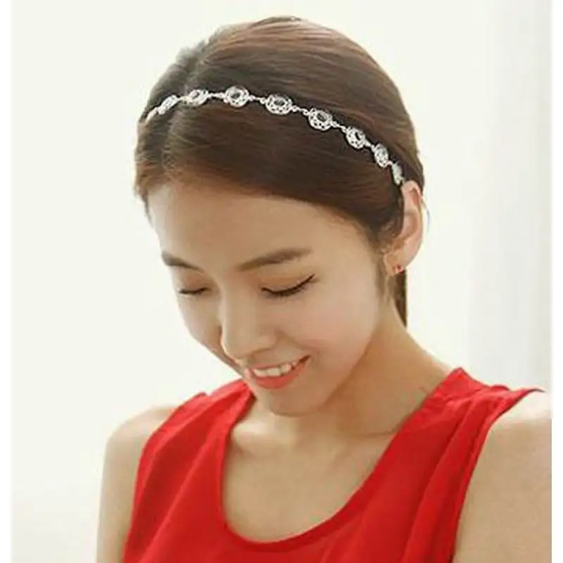 Модные блестящие короткие и универсальные открытые цветочные круглые повязки на